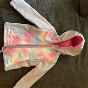 Free country size 4. Grey and pink tie dye coat.